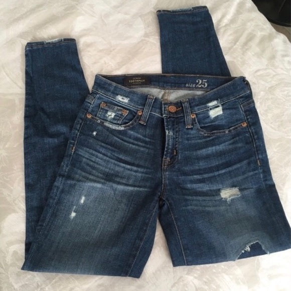 J. Crew Toothpick skinny jeans 25 - Picture 5 of 8